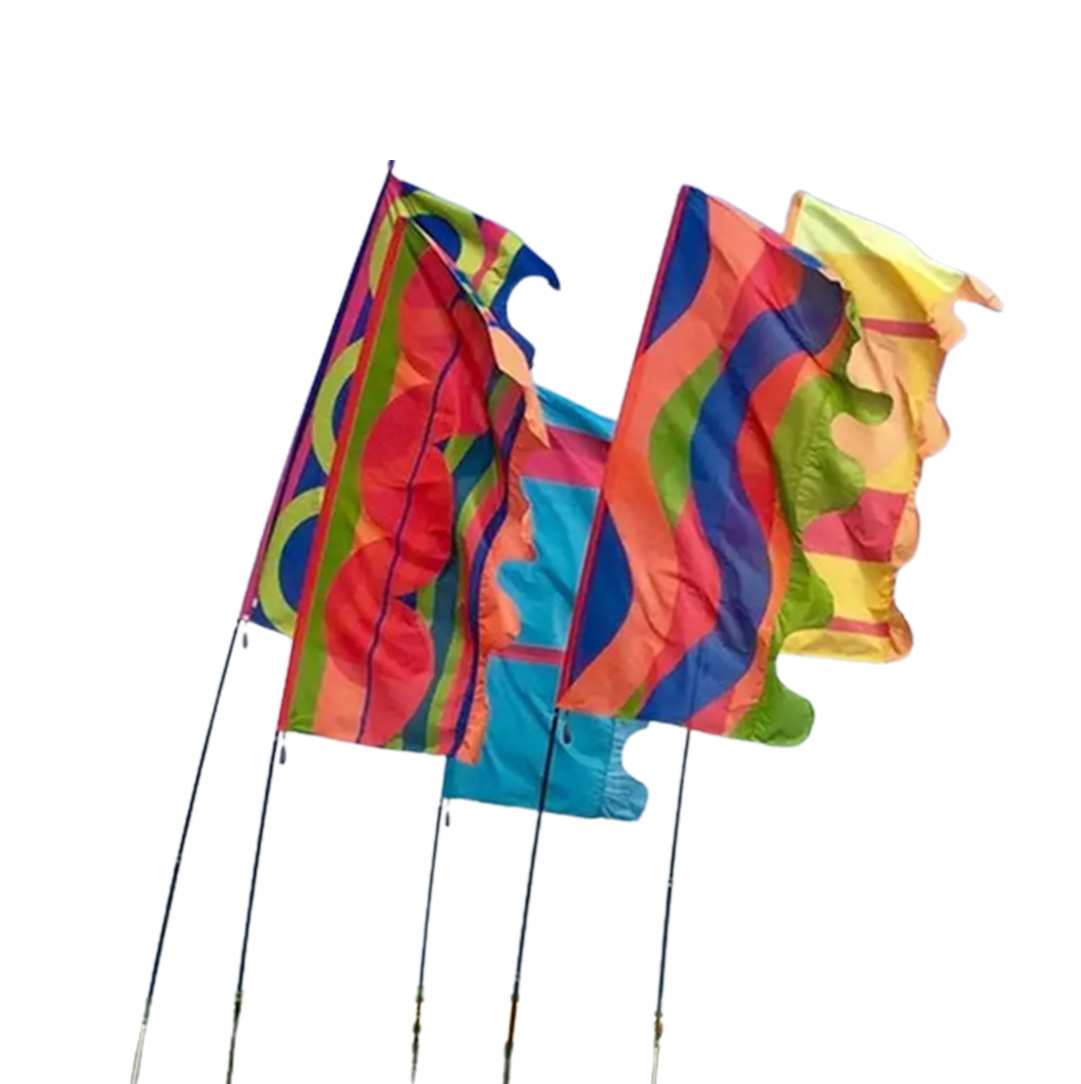 Outdoor Custom Knitted Advertising Flying Banners Polyester Printing Beach Flags Swooper  Teardrop Flag  Feather Flag